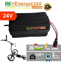 BATERA DE LITIO RK+Energy 24V. 10Ah. CON CARGADOR