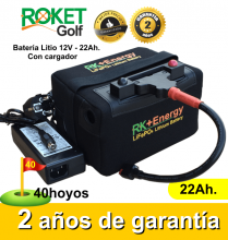 BATERÍA DE LITIO RK+Energy 12V. 22Ah. CON CARGADOR