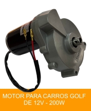 Motor de 12V - 200W, Para ejes de 12mm diametro
