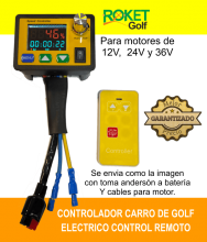 Caja electronica universal, control remoto de 12V. 24V. y 36V